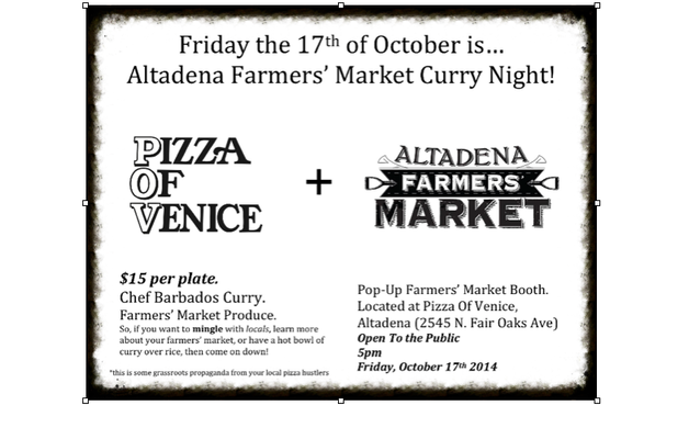 Farmer’s Market pop-up at Pizza of Venice tonight (and you may get your stroller back!) | Altadena Point