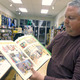 FNC owner Ernie Pelletier displays on of his early favorites the graphic novel 
