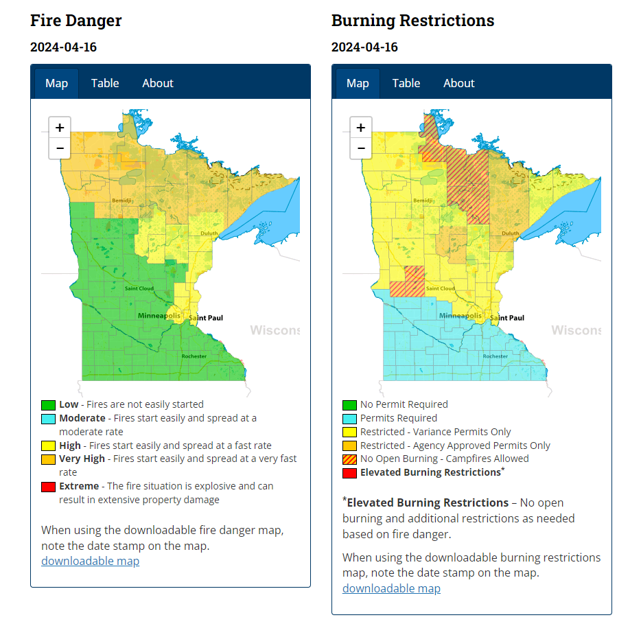 Red Flag Warning Issued in Northeast Minnesota for Extreme Fire Risk ...