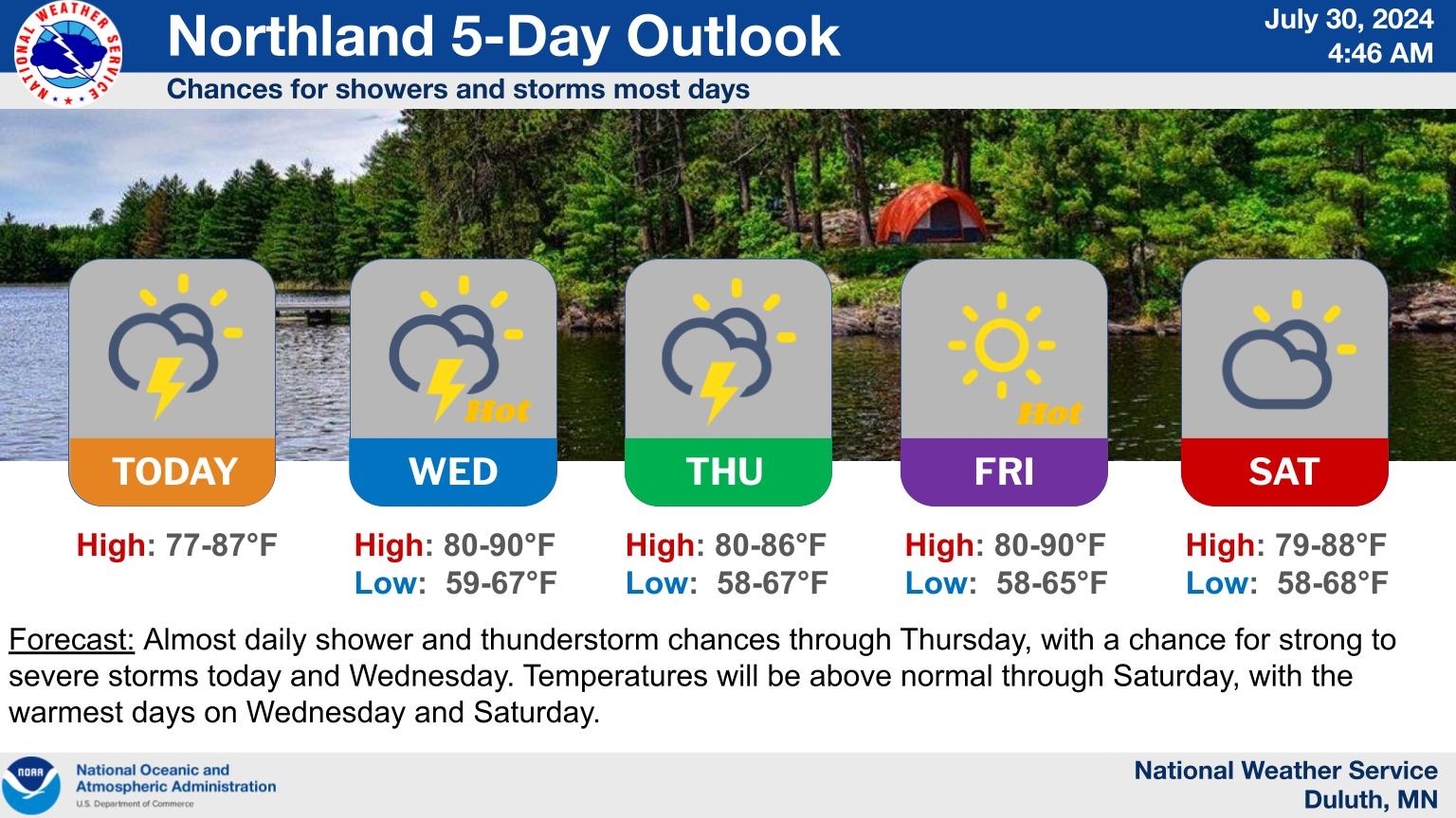 Northland 5 day forecast Boreal Community Media