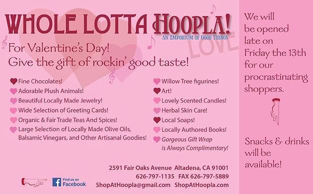 HOOPLA! is ready when you are for Valentine’s Day | Altadena Point