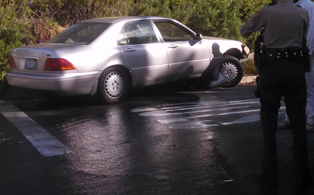 One injured in car vs. fireplug at Palm and Olive | Altadena Point