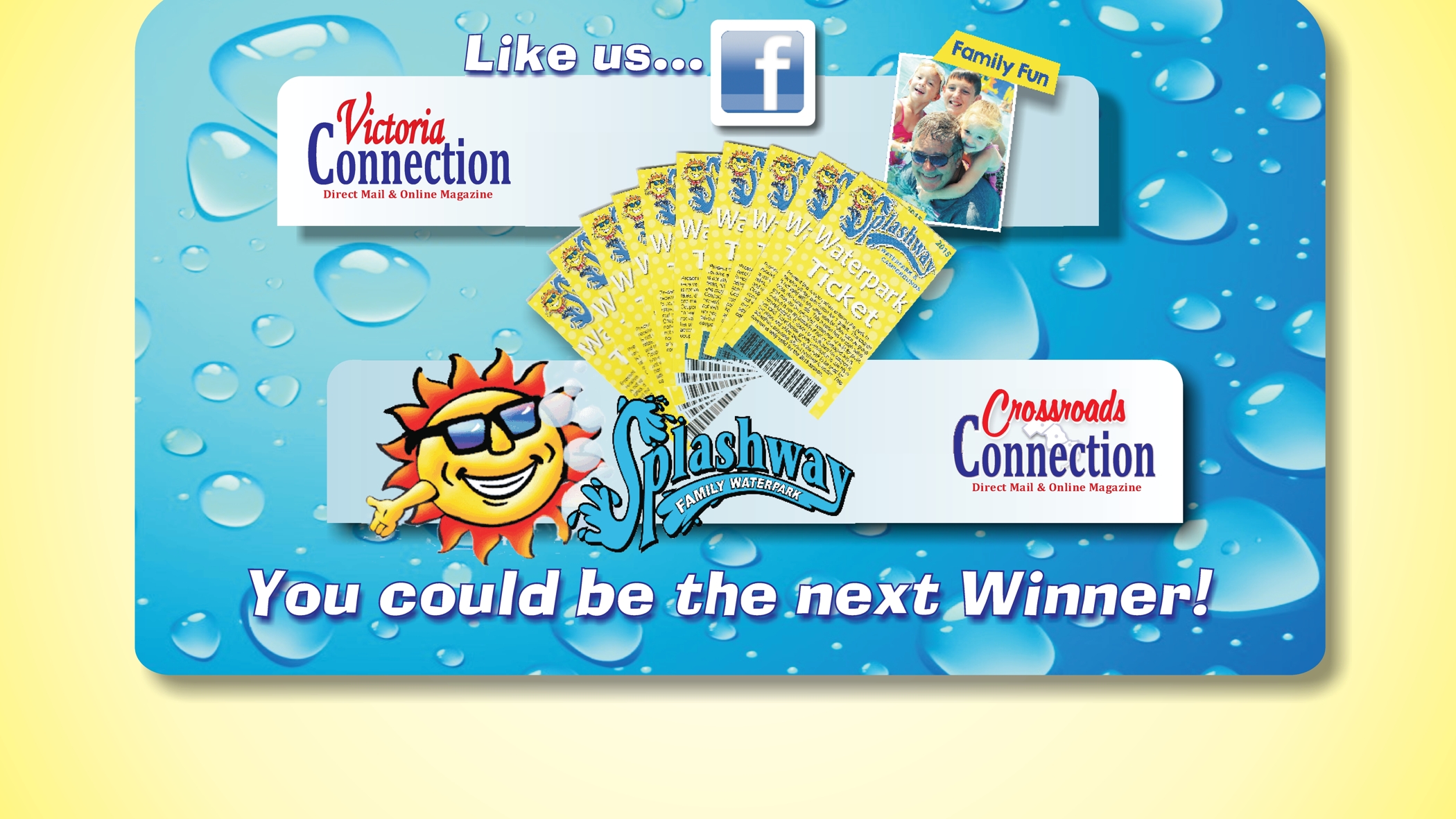 Like Us on Facebook for Free Fun at Splashway Family Waterpark