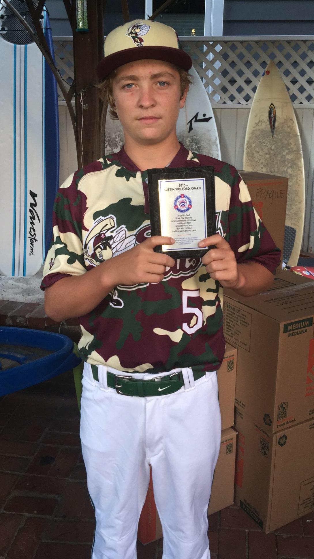 Manhattan Beach Little League All Star Honored for Team Spirit