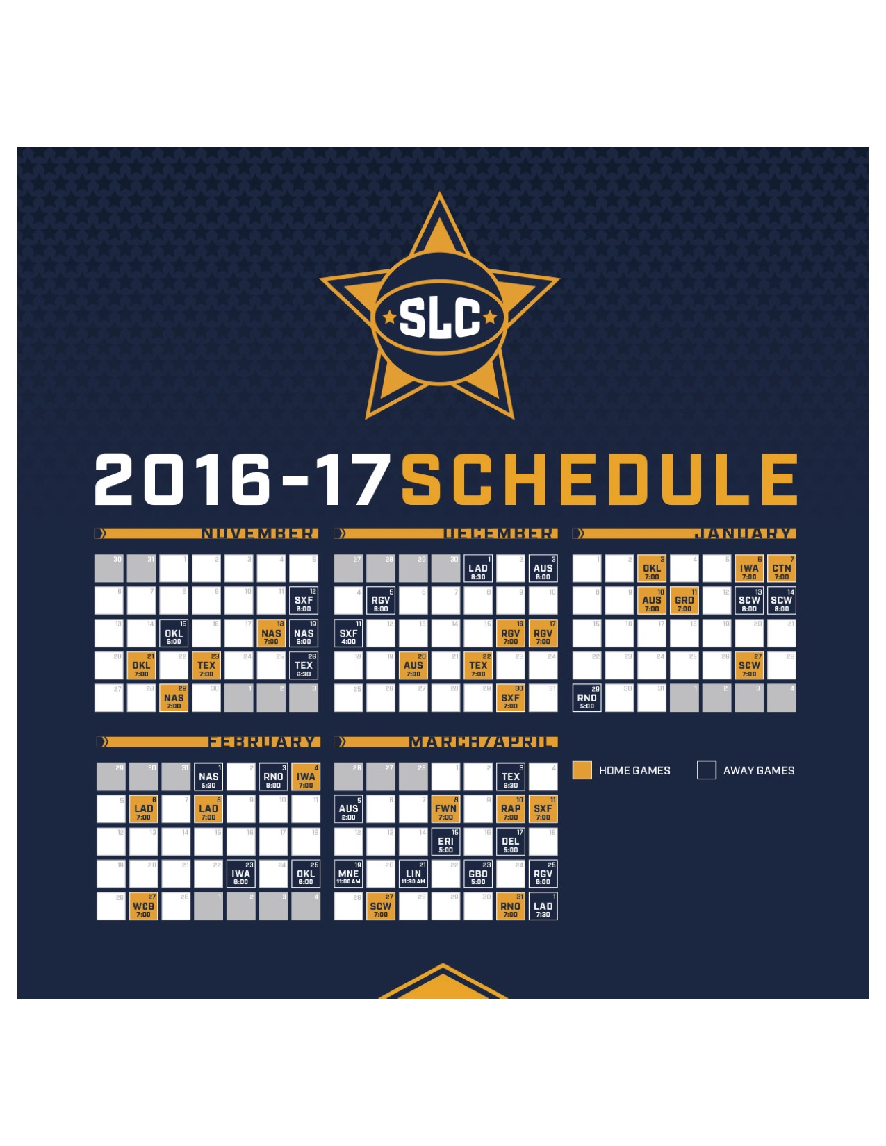 Stars Announce 2016-17 Regular Season Schedule | Taylorsville Journal Stars Announce 2016-17 Regular Season Schedule | Taylorsville Journal