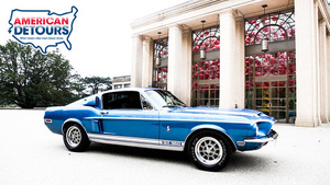 A gleaming 1968 Shelby Cobra owned by local collector Tim McGrory is featured at Longwood Gardens in 