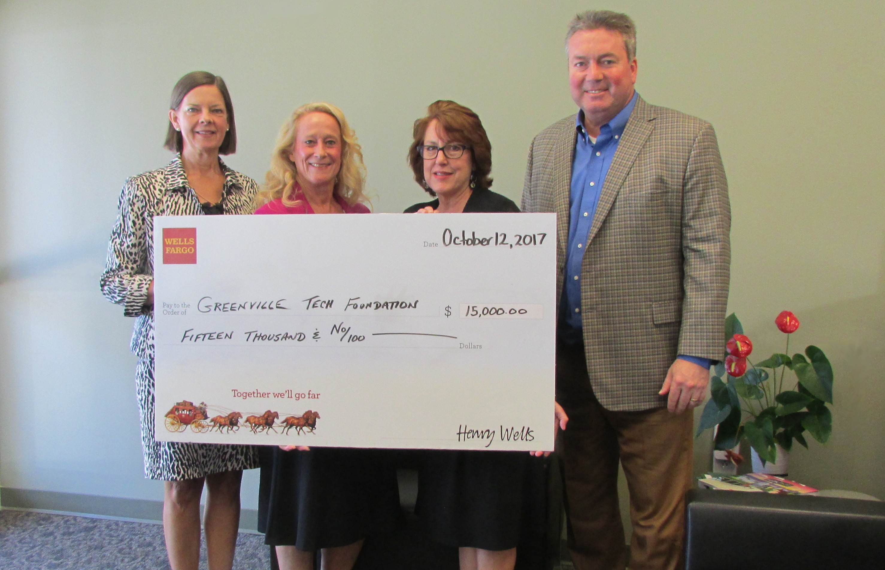 Wells Fargo Foundation Donates to Greenville Technical College