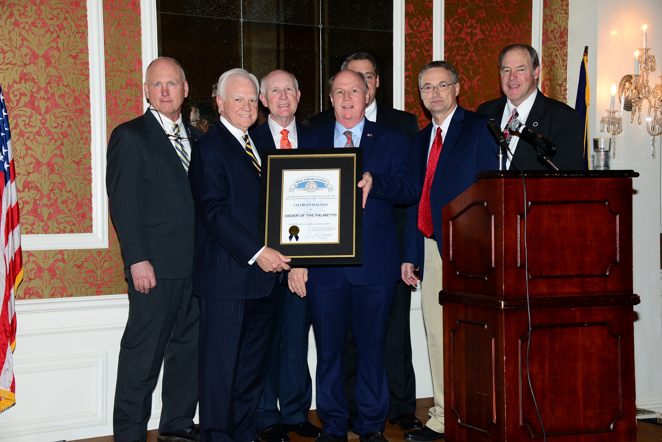 Retiring Charles Dalton Receives Order of The Palmetto Greenville