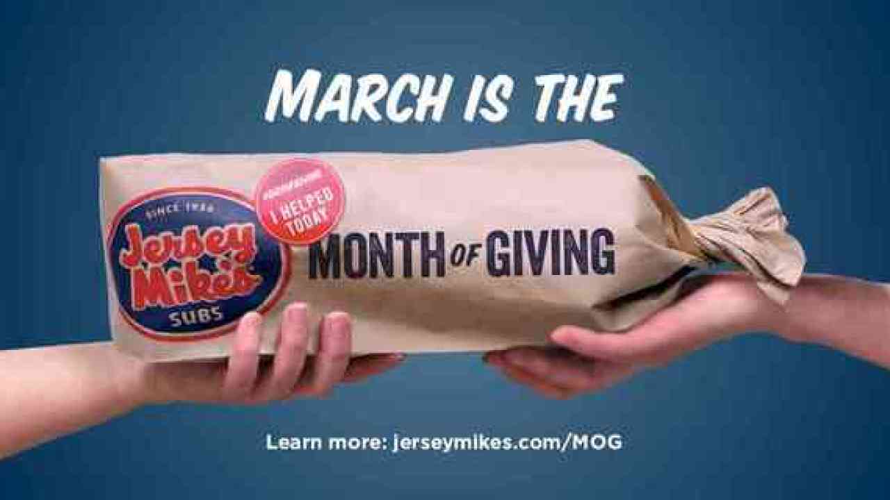Jersey Mike’s Kicks Off 9th Annual “Month Of Giving” In March