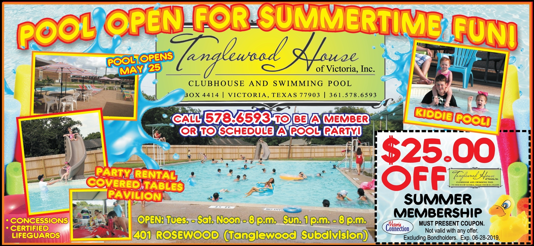 Save 25.00 at Tanglewood House of Victoria Swimming Pool. Everyone