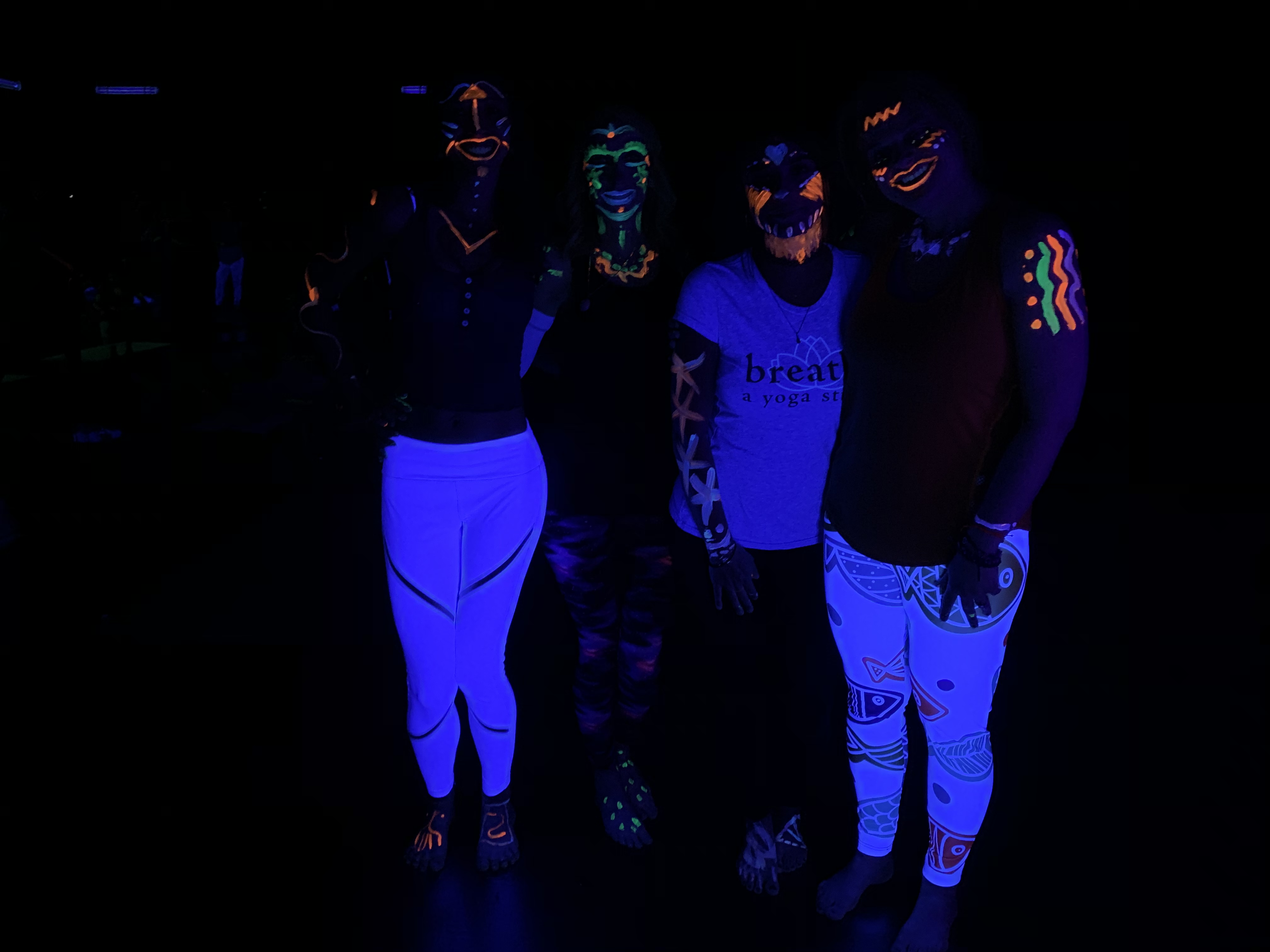 Glow in the dark yoga? Why not!