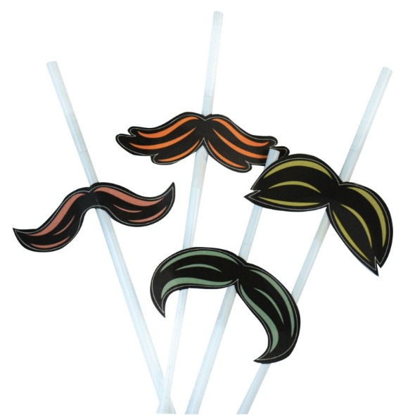 Mustache Party Straws