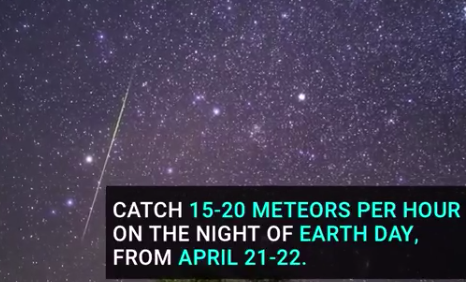 Video The first major meteor shower in months will soon peak Boreal