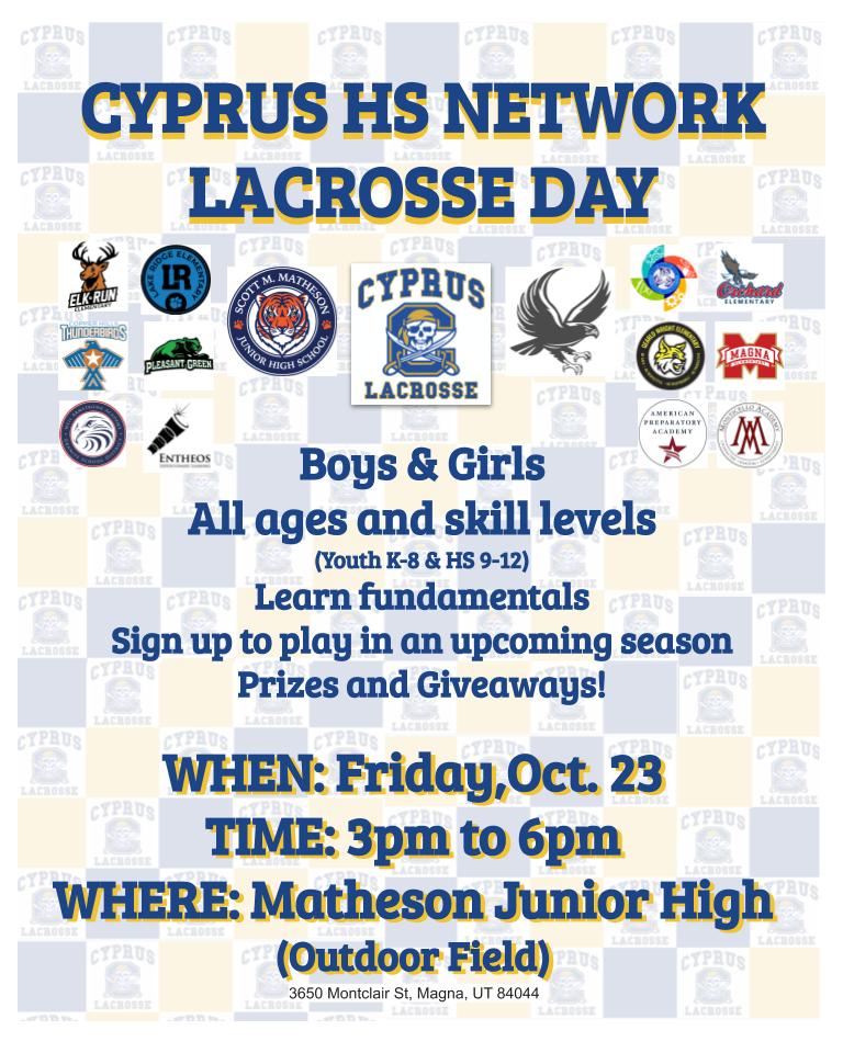 10/23 Lacrosse Day at Matheson Jr. High School in Magna