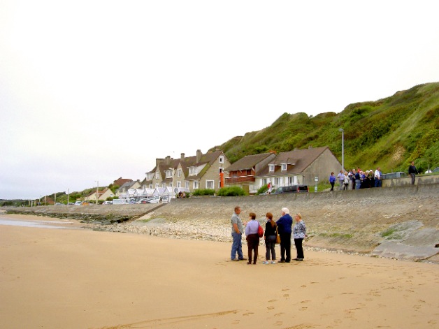 Tour group visits Omaha Beach  Photo by Dr Terry Baker