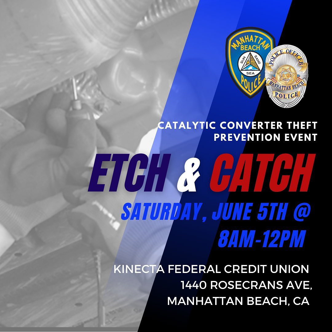Manhattan Beach Police to Host Free Catalytic Converter Etching Event