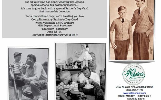 Webster’s celebrates Father’s Day | Altadena Point