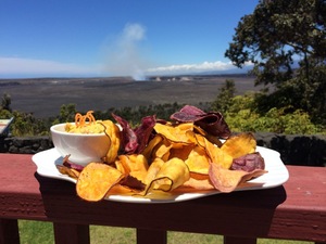 Image: http://locable-assets-production.s3.amazonaws.com/uploads/resource/file/89809/medium_volcano-chips.jpg Hawaiian root vegetable and taro chips with the volcano smoldering in the background