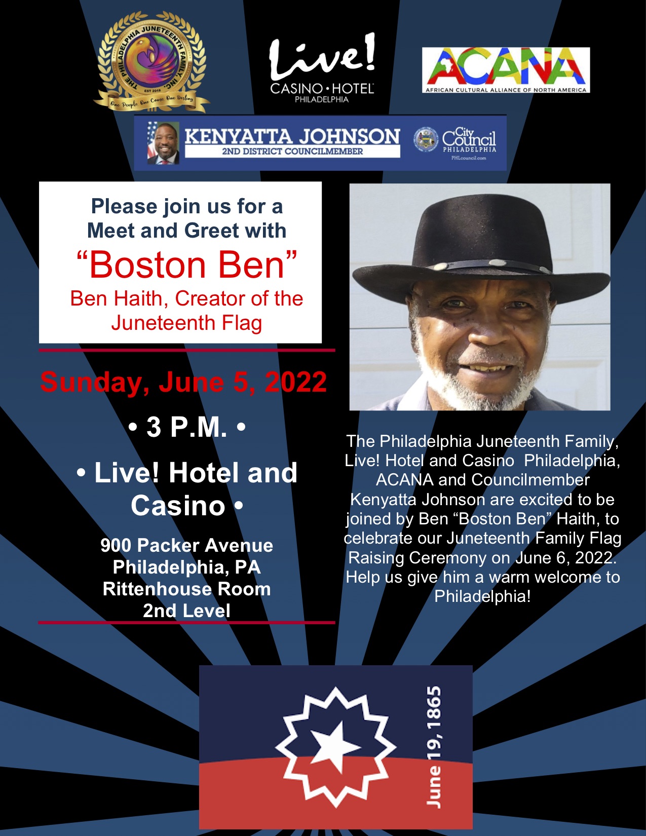 Meet and Greet with 'Boston Ben' Ben Haith, Creator of the Flag