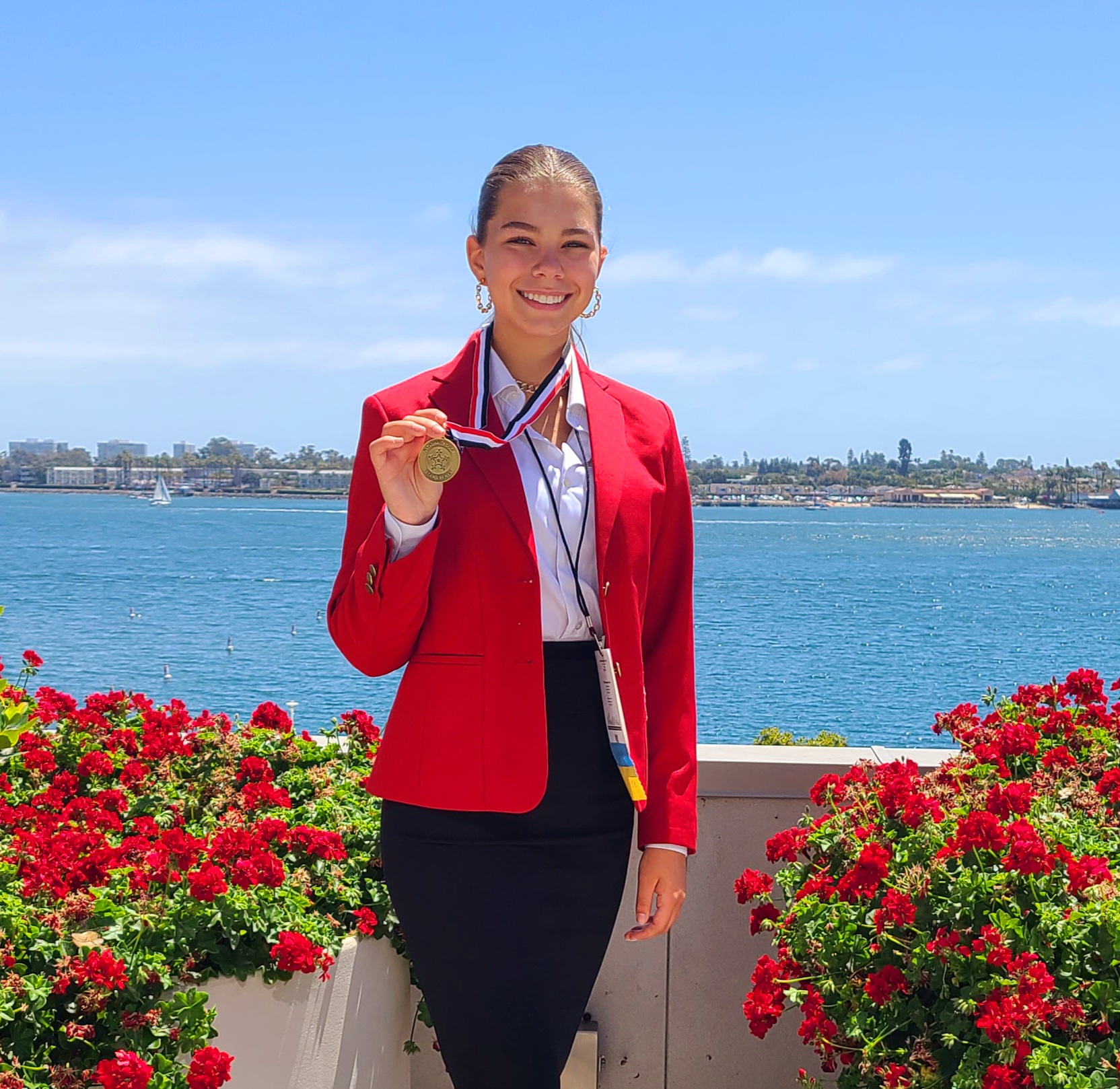 Fccla red blazer deals for sale