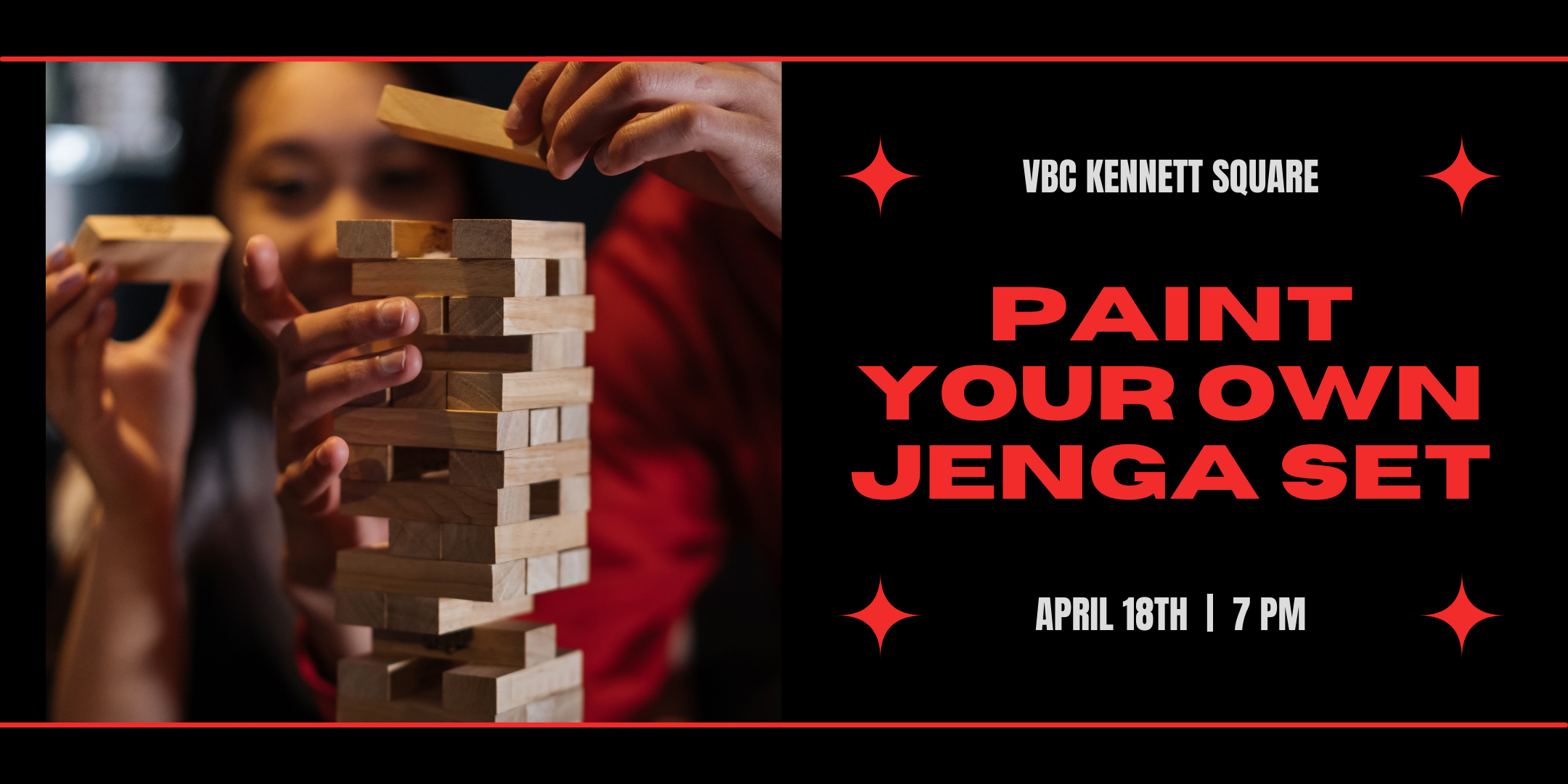 Paint Your Own Jenga Set at Victory Square