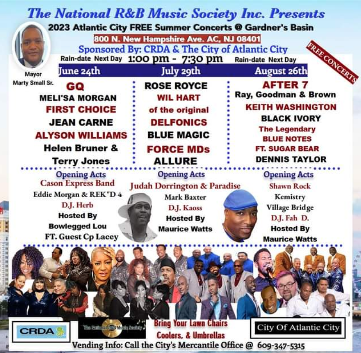 Atlantic City National R&B Society Free Summer Concerts @ Gardner's Basin