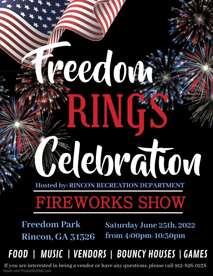 Freedom Rings Rincon Ga Rincon Freedom Rings Celebration