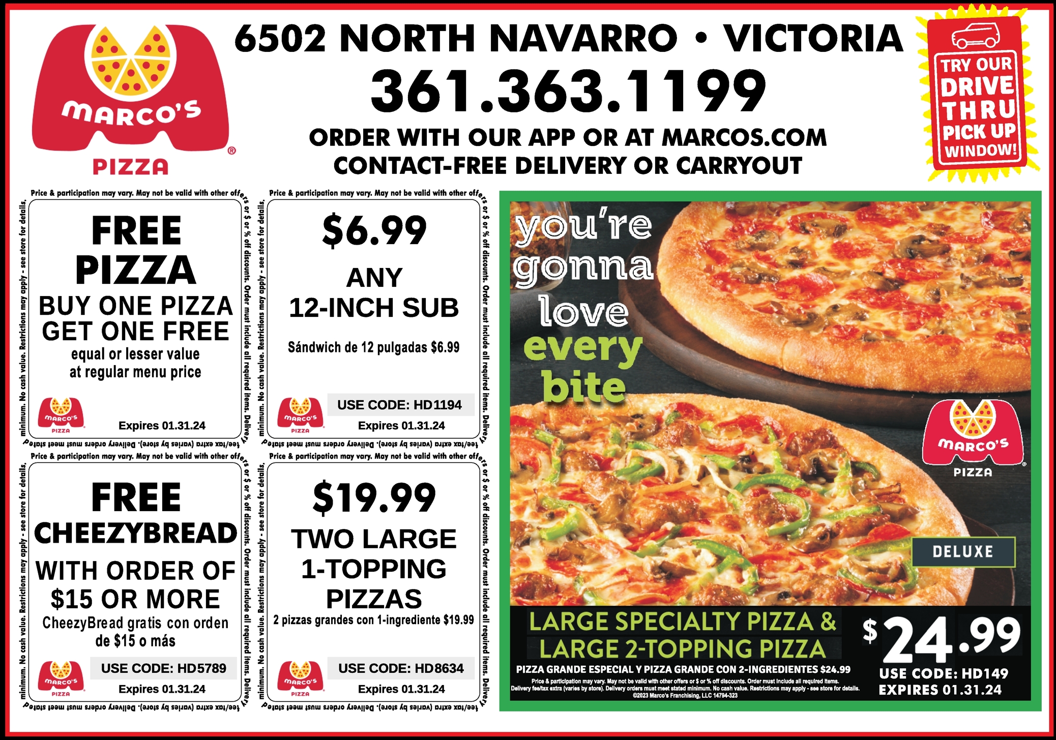 Marco Promos Promo Code Marcos Coupon Code MARCO'S PIZZA Updated September 2025 16 Photos