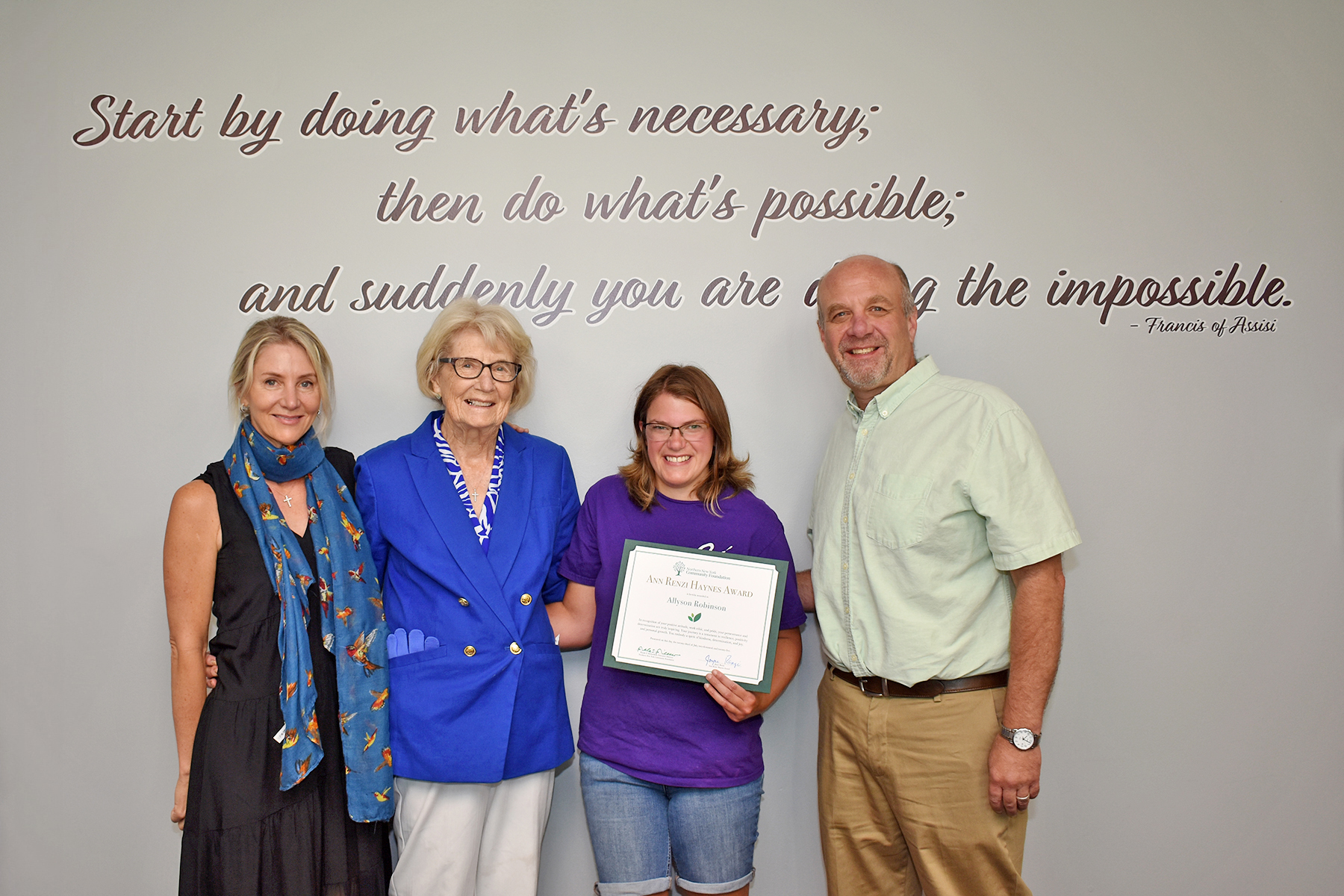 First Recipient of Community Foundation’s  Ann Renzi Haynes Award Named