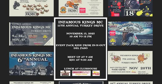 Infamous Kings MC 11th Annual Turkey Drive