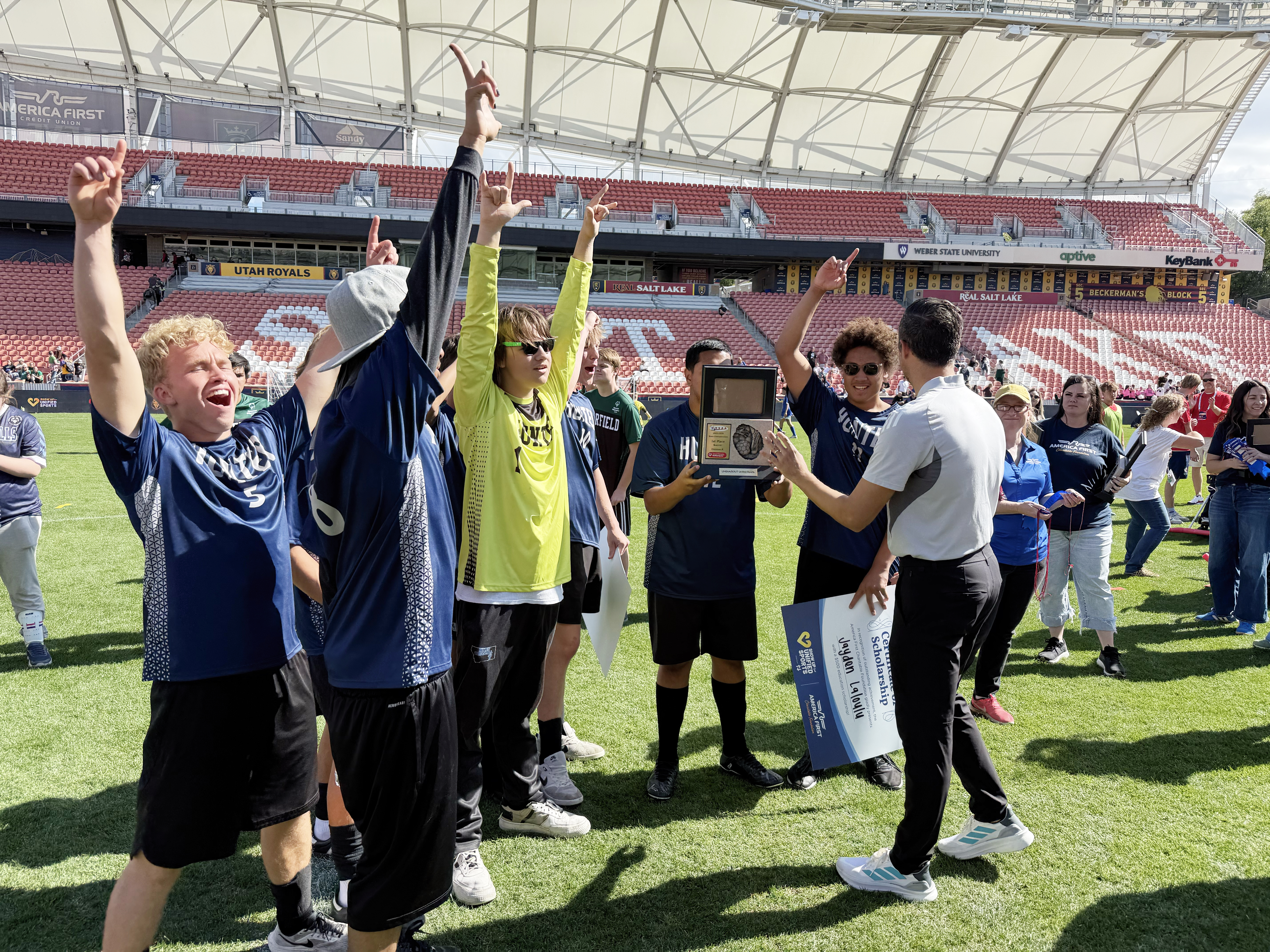 Inclusion takes the field as Hunter among unified soccer teams to win title