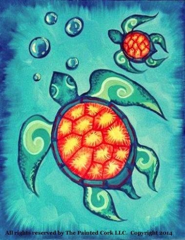 Paint and Sip~ FAMILY CLASS~ Sea Turtles