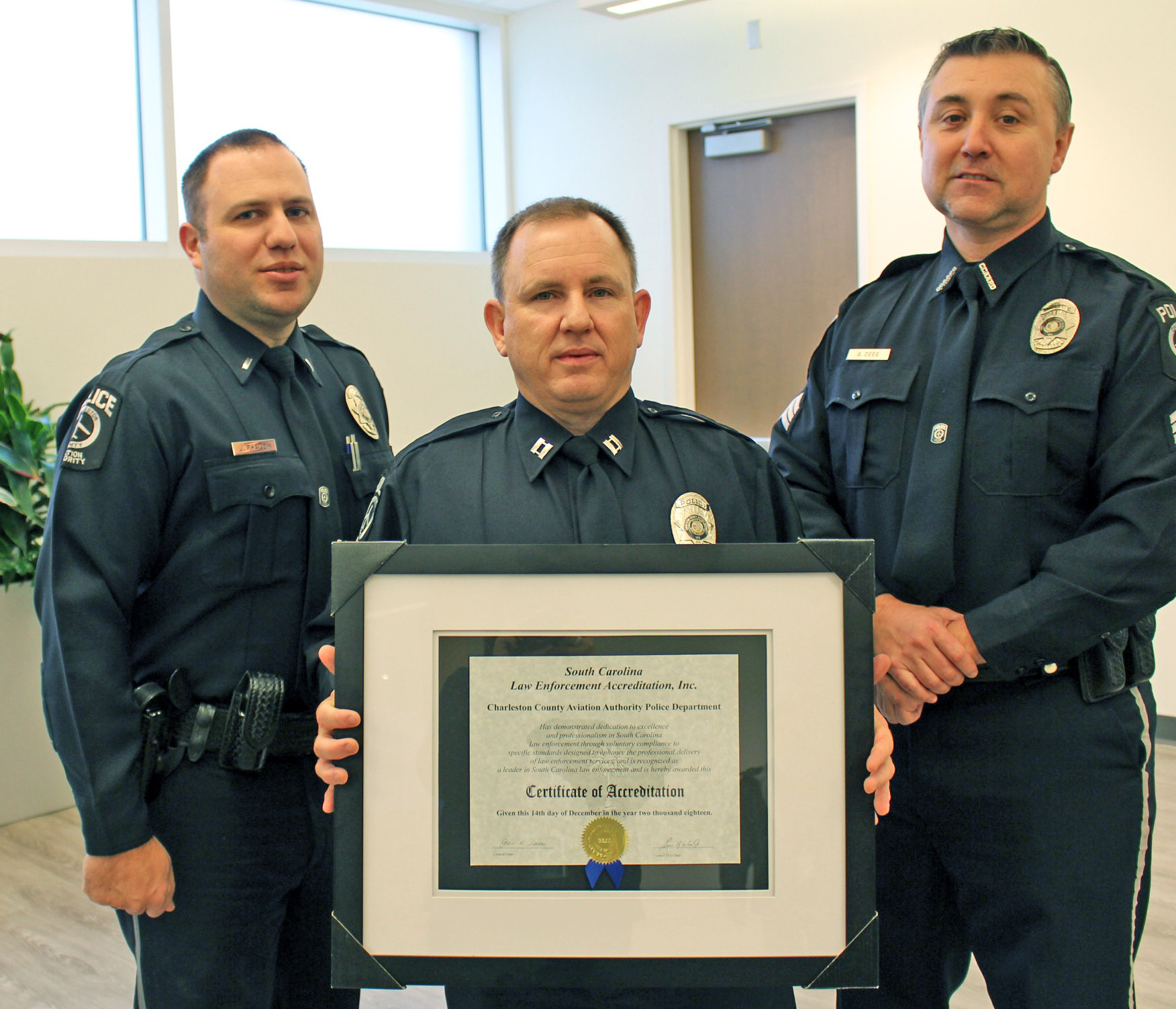 CHS Airport Law Enforcement Team Earns State Accreditation | Charleston ...