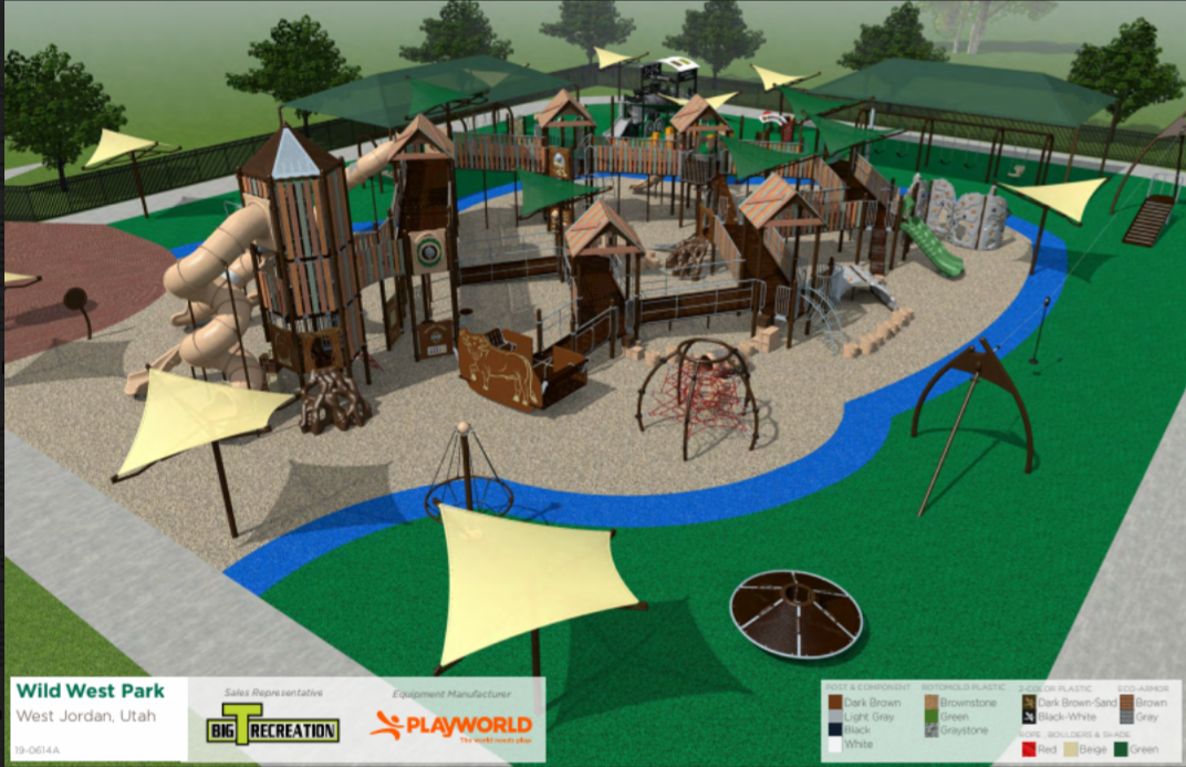 First Look at the New Wild West Jordan Playground | West Jordan Journal