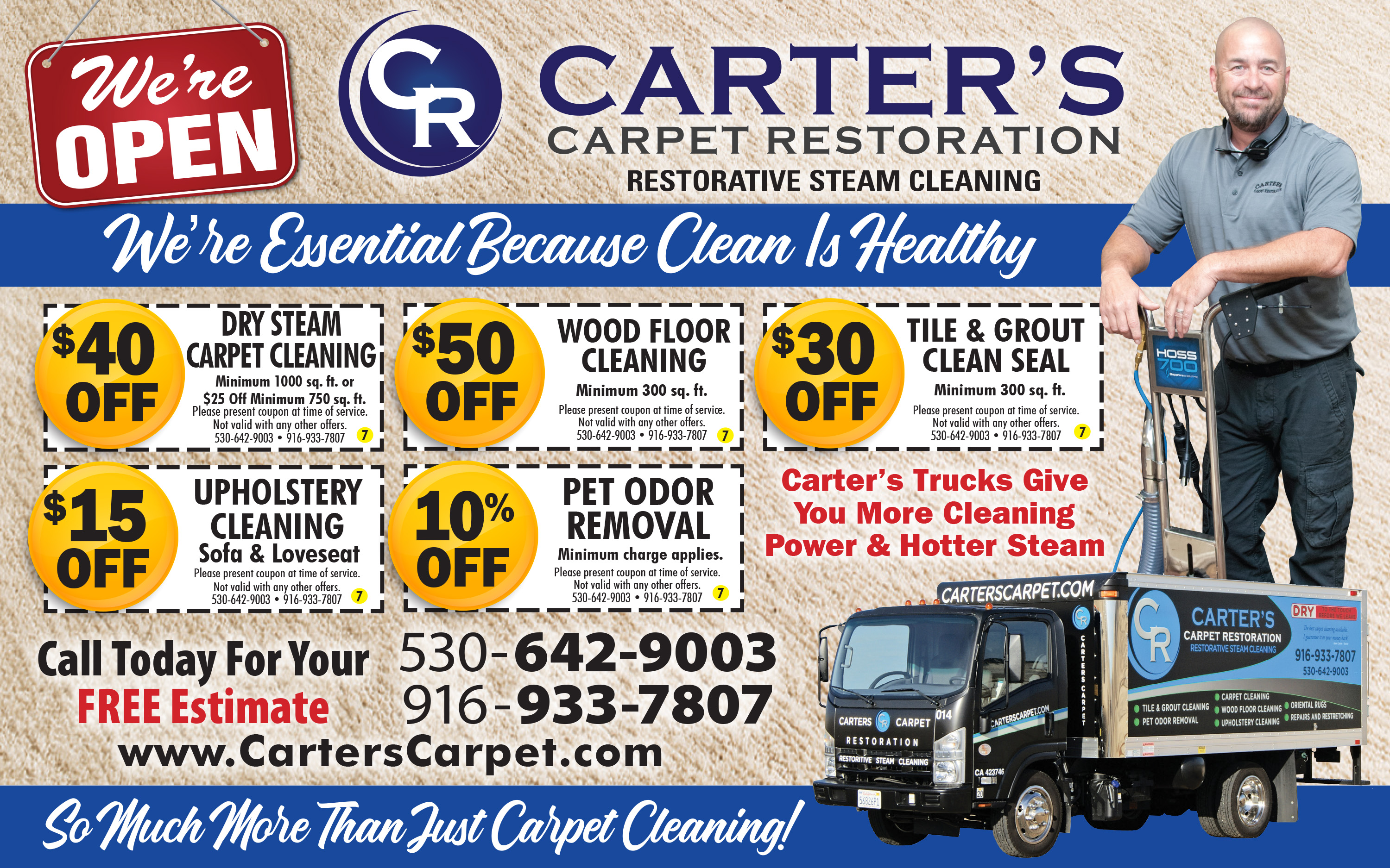 Carter's Carpet Restoration—Carpet Cleaning in El Dorado Hills—Style Savings Guide June 2020